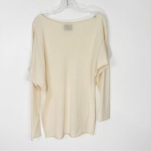 Rhys Dwfen Cream Silk Cashmere Knit Top Size Medium